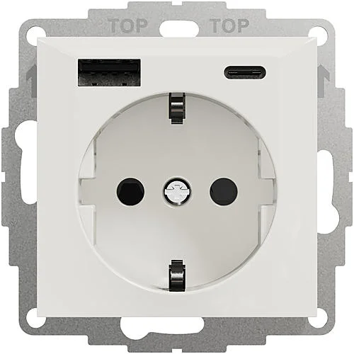1-VÄGS UTTAG MED USB - ELKO PLUS