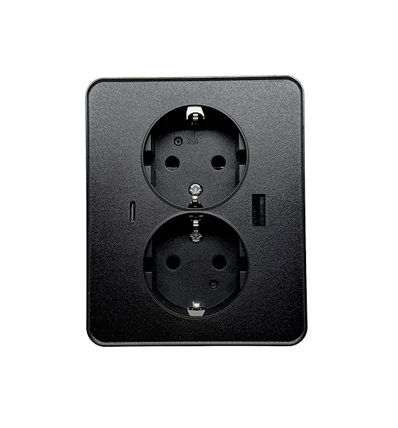 ETMAN VÄGGUTTAG MED USB DESIGNX