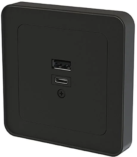 USB A+C 18W DESIGNX MATTSVART