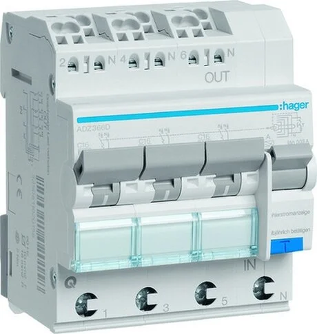 PSA 3 - 3X1P+N 6KA C-16A 30MA