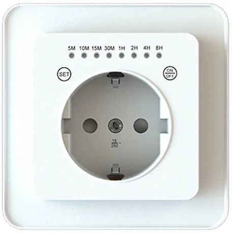 VÄGGUTTAG  X 1-VÄG M J + TIMER INF VIT